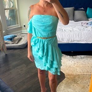 Cynthia Steffe Ruffle Tiered Sleeveless Mini Dress